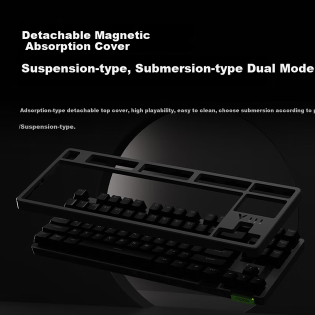 Проводная механическая клавиатура Rapoo V500PRO-87, 87 клавиш, с подсветкой, игровая, черные переключатели - изображение 5
