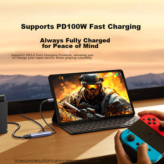 Карта захвата видео UGREEN HDMI с входом 4K HD, зарядкой PD, MS2130, совместима с Switch/PS5, компьютерами, телефонами, планшетами, камерами, игровыми приставками, Douyin Live Streaming и Type-C. - изображение 6