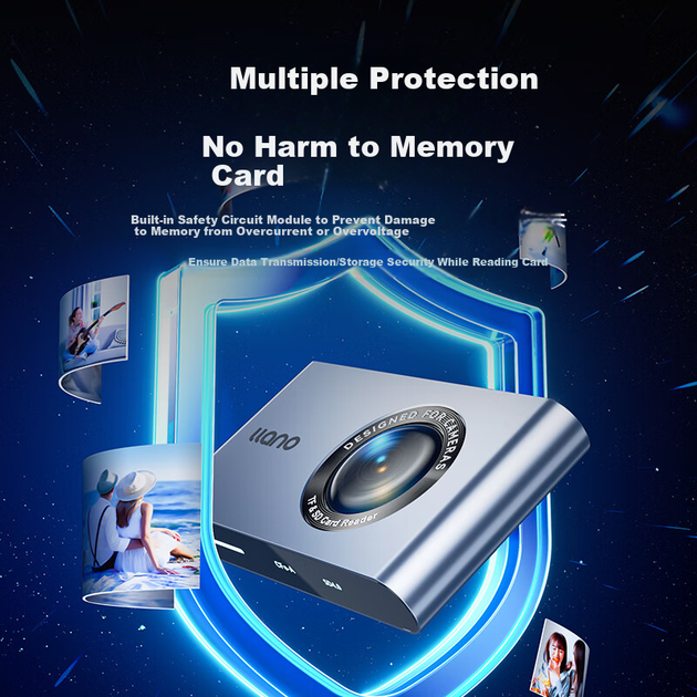 Картрідер Llano USB/Type-C 3.2 високошвидкісний 4.0 сумісний з картами пам'яті CFexpress A/SD, підтримує Sony серії Alpha/FX, а також смартфони, планшети та комп'ютери - зображення 6