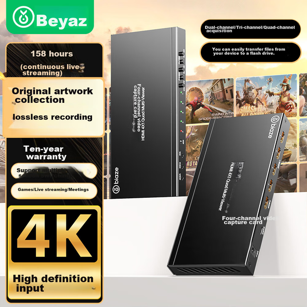Карта видеозахвата BIAZE TH51 HDMI многоканальная с входом 4K, для стримов с телефона, ноутбука, камеры и видеокамеры - изображение 4
