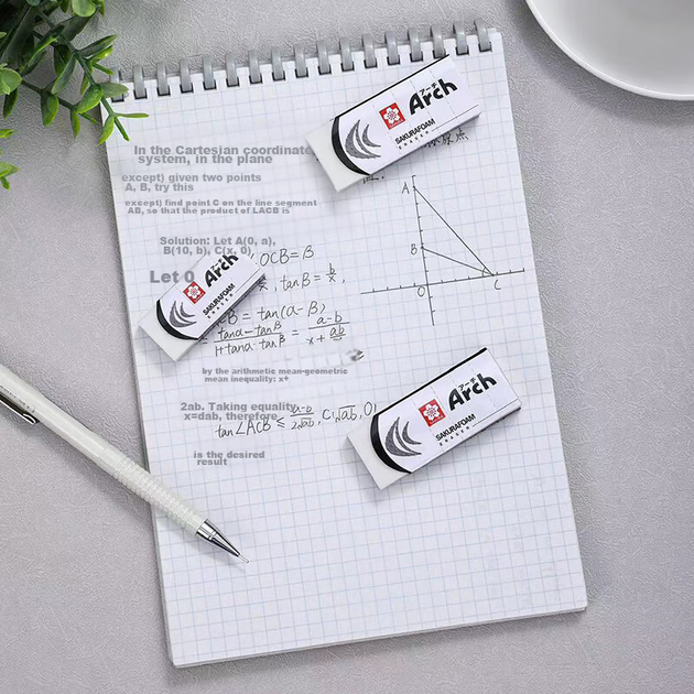 Ластик SAKURA ARCH 60C дугообразной формы для эскизов, набор - изображение 7