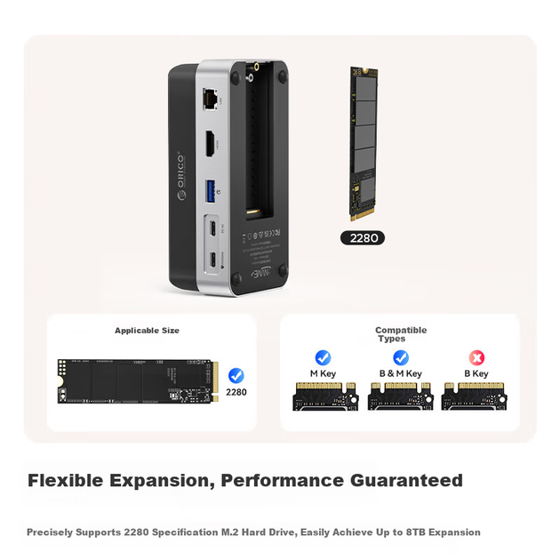 Док-станція ORICO для Mac mini M4 з відсіком для SSD M.2 2280 - зображення 7