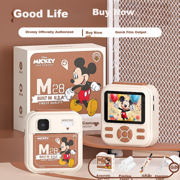 Детский фотоаппарат Disney, моментальная фотосъемка для студентов и путешествий, красочная видеокамера с граффити, подарочная коробка с игрушкой для мальчиков и девочек на день рождения, PC02 Микки Маус - Фото 4 Детский фотоаппарат Disney, моментальная фотосъемка для студентов и путешествий, красочная видеокамера с граффити, подарочная коробка с игрушкой для мальчиков и девочек на день рождения, PC02 Микки Маус - изображение 4