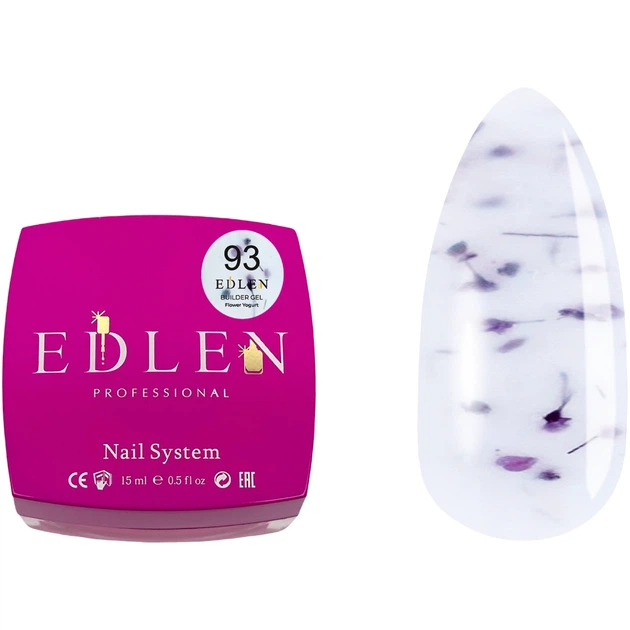 EDLEN Builder Gel №93 Flower Yogurt Гель для нарощування, 30 мл - Фото 1 EDLEN Builder Gel №93 Flower Yogurt Гель для нарощування, 30 мл - изображение 1