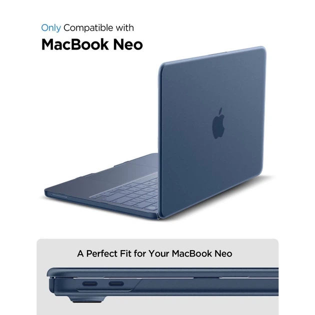 Etui Spigen AirSkin do MacBook Neo 13 2026 Frost Indigo (8800337249439) - obraz 6