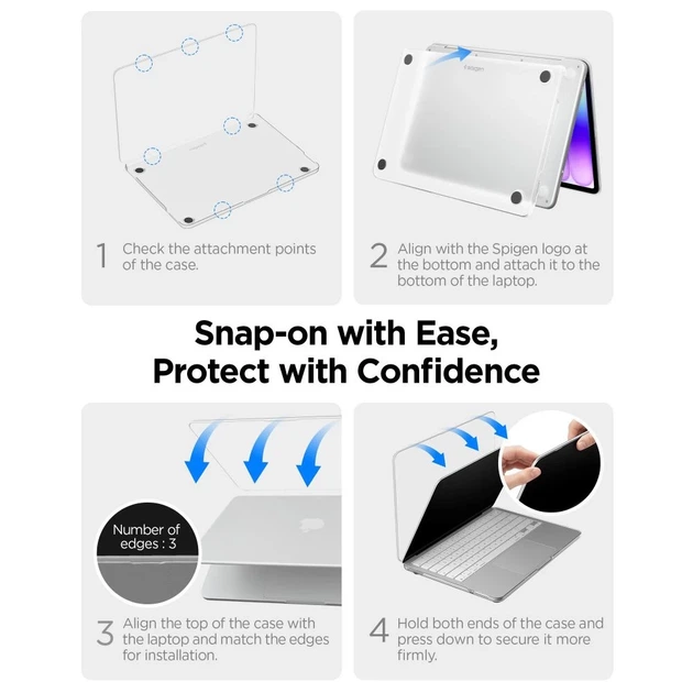 Чехол Spigen AirSkin для MacBook Neo 13 2026 Frost Citrus (ACS11544) - Фото 11 Чехол Spigen AirSkin для MacBook Neo 13 2026 Frost Citrus (ACS11544) - изображение 11