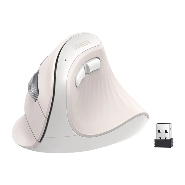 Вертикальная мышь Ugreen MU008MINI BT 2.4G White (85249) - изображение 2