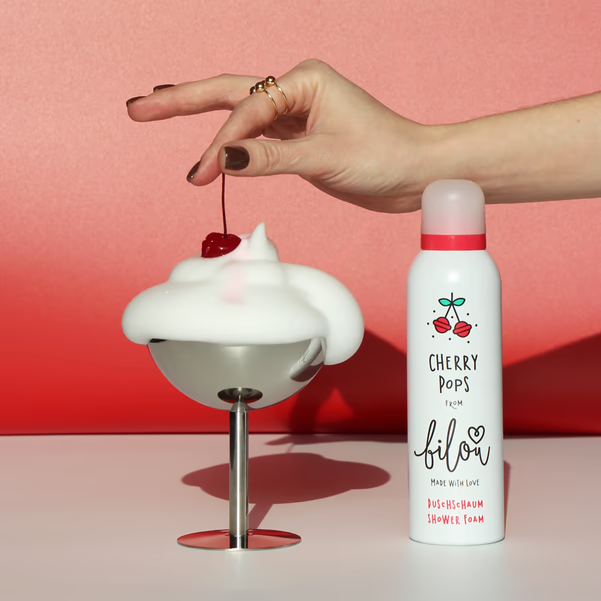 Пінка для душу Bilou Cherry Pops 200 мл - Фото 2 Пінка для душу Bilou Cherry Pops 200 мл - зображення 2