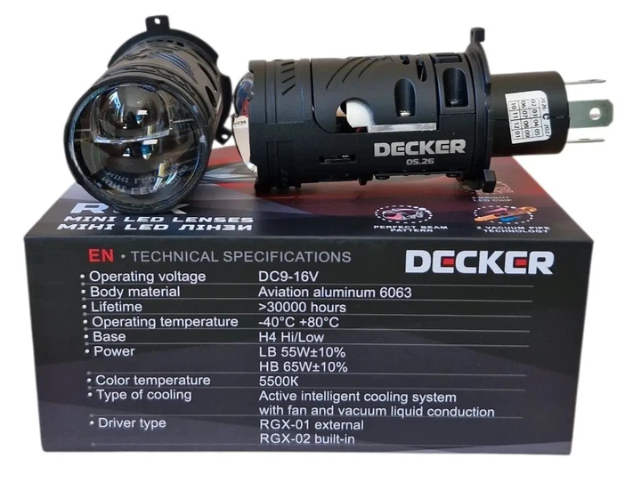 Лампа светодиодная Decker LED RGX-02 H4 45/65W (2 шт. комплект) - изображение 6