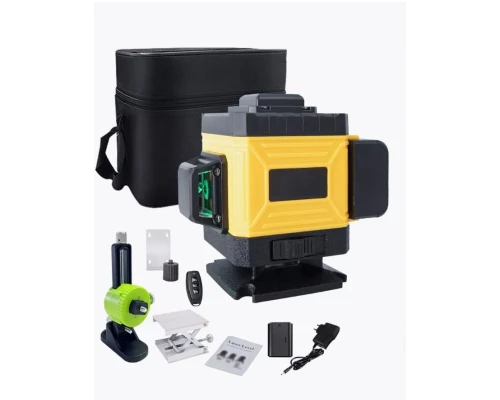 Лазерный уровень Laser Level ЖЕЛТЫЙ 2 АКБ (YELLOW) в СУМКЕ - изображение 2