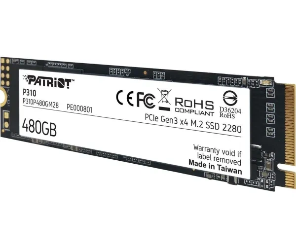 SSD накопитель Patriot p310 480Gb m.2 NVMe sm 3d tlc (p310p480gm28) - изображение 5