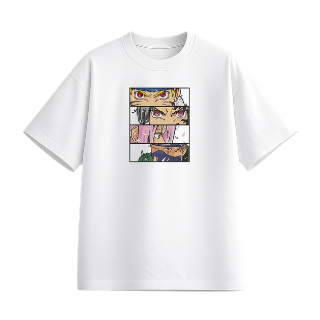 Футболка з вишивкою унісекс білий XL-3XL розмір Naruto - Фото 1 Футболка з вишивкою унісекс білий XL-3XL розмір Naruto - зображення 1