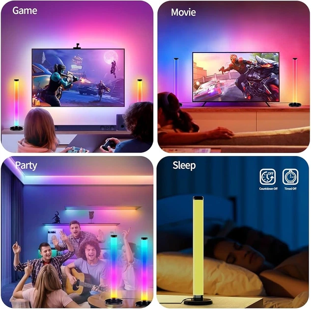 RGB светильник 360° для гейминга и декора, с музыкальной синхронизацией и APP-управлением — YAMYONE 42 см - изображение 6
