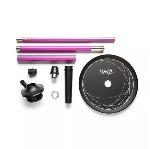 Кальян Tiaga Hookah IRIS Pink 60см розовый из нержавеющей стали с диффузором на уплотнителе - изображение 3