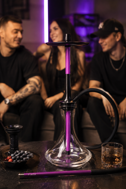 Кальян Tiaga Hookah IRIS Pink 60см розовый из нержавеющей стали с диффузором на уплотнителе - изображение 6