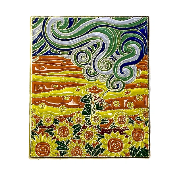 Металлический значок-пин Винсент ван Гог «Подсолнухи» (Vincent van Gogh / Подсолнухи) на одежду и рюкзак - Фото 1 Металлический значок-пин Винсент ван Гог «Подсолнухи» (Vincent van Gogh / Подсолнухи) на одежду и рюкзак - изображение 1