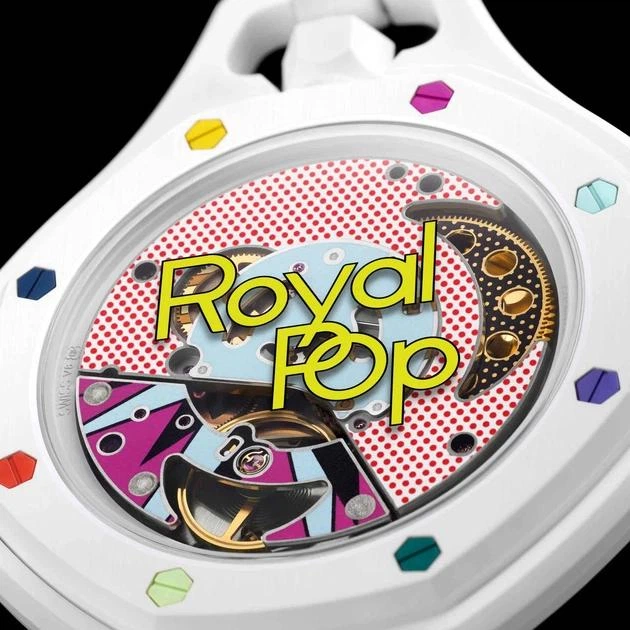 Кишеньковий годинник Swatch&AP Royal Pop 1:1 колір White Multi - изображение 2