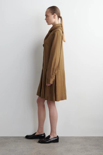 Сукня жіноча COS scarf-detail dropped-waist mini dress 1304885002 Eur 36 Коричневий - Фото 3 Сукня жіноча COS scarf-detail dropped-waist mini dress 1304885002 Eur 36 Коричневий - зображення 3