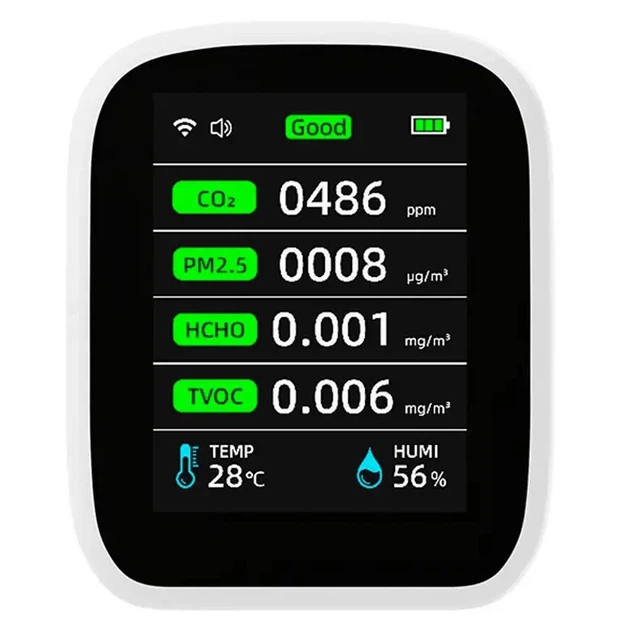 Аналізатор якості повітря Tuya 8 в 1 WiFi Монітор CO2, HCHO, TVOC, PM1.0, PM2.5, PM10 - зображення 9