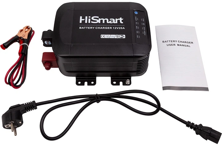 Зарядное устройство HiSmart для аккумуляторов 12 В 20 А (NV822713) - Фото 4 Зарядное устройство HiSmart для аккумуляторов 12 В 20 А (NV822713) - изображение 4