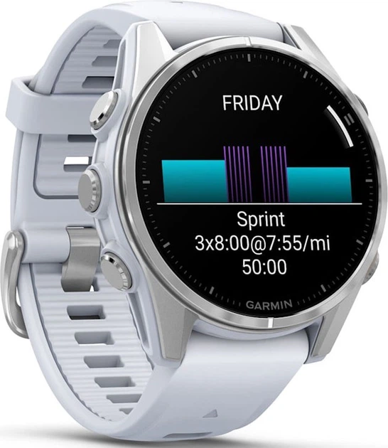 Смарт-часы Garmin Fenix 8 43mm AMOLED Silver with Whitestone Silicone Band (010-02903-00/06) - изображение 7
