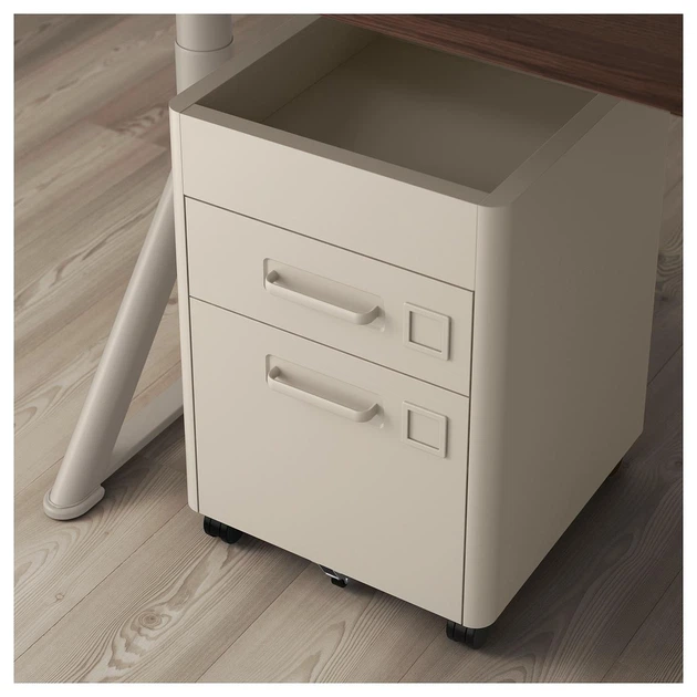 Тумба IKEA (ІКЕА) IDÅSEN 42х61см на коліщатках бежева (103.207.27) - зображення 3