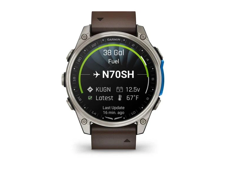 Смарт-годинник Garmin D2 Mach 2 47mm Titanium w. Oxford Brown Leather Band (010-02904-30/31) - зображення 2