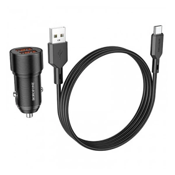 Зарядное устройство Borofone BZ19 Wisdom 12 Вт 2 порта USB Type-C Черный (BZ19) - Фото 2 Зарядное устройство Borofone BZ19 Wisdom 12 Вт 2 порта USB Type-C Черный (BZ19) - изображение 2