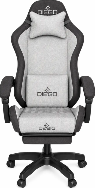 Игровое кресло DIEGO Fabric X Gray Геймерское тканевое кресло для геймеров с регулировкой - изображение 8
