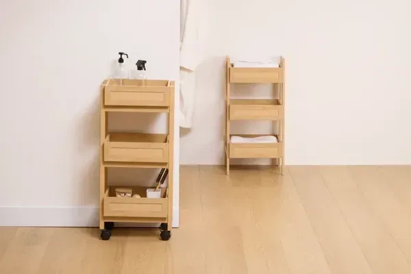 Кухонная тележка на 3 яруса 5five CANE, 39,6×30×85,5 см, натуральный и черный - изображение 9