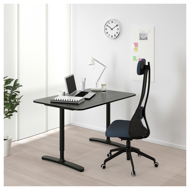 Компьютерный стол IKEA BEKANT 120x80 см черный 592.825.83 – низкие цены ...