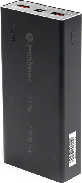 УМБ Holmer NRG-01 Rabbit 20000 mAh 22.5W Black - Фото 1 УМБ Holmer NRG-01 Rabbit 20000 mAh 22.5W Black - зображення 1