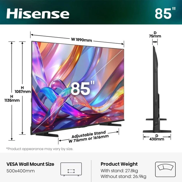 Телевизор Hisense 85E7S 85" QLED Ultra HD 4K (20018117) UA [173914] - изображение 7