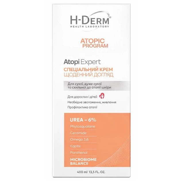Крем для лица и тела Health Derm Laboratory Atopic Program специальный 400 мл - Фото 1 Крем для лица и тела Health Derm Laboratory Atopic Program специальный 400 мл - изображение 1