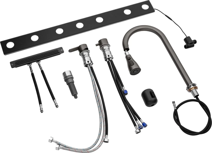 Кухонна мийка Kroner KRP Schwarze SET7545F4HM PVD (3.0/0.8 мм) - зображення 2