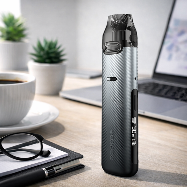 Багаторазова електронна сигарета Voopoo Vmate Pro Power Whorl Grey pod-система до 30 Вт под система Вупу Вмейт 900мАч - зображення 4