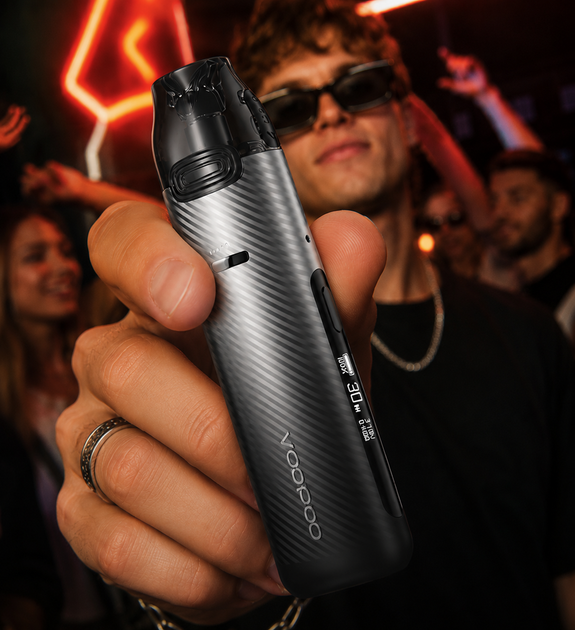 Багаторазова електронна сигарета Voopoo Vmate Pro Power Whorl Grey pod-система до 30 Вт под система Вупу Вмейт 900мАч - зображення 7