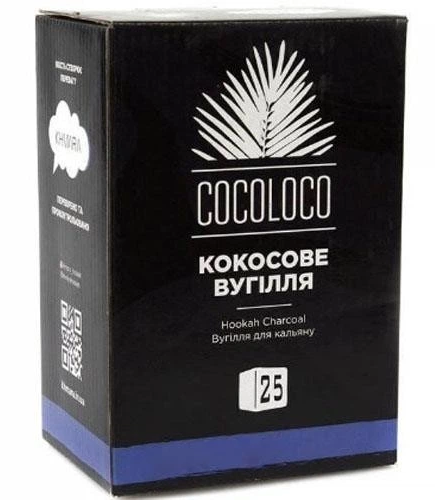 Вугілля кокосове Хмара Коколоко Cocoloco для кальяну з натуральної шкаралупи 72 кубики 1 кг щільна структура - зображення 3