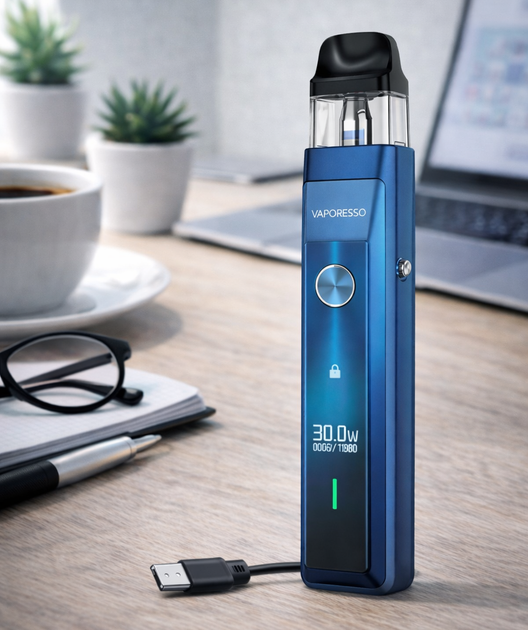Под-система электронная сигарета Vaporesso XROS PRO подик на 1200 мАч Blue Pod система до 30 Вт 0.6 Ом синяя со сменным картриджем - изображение 11