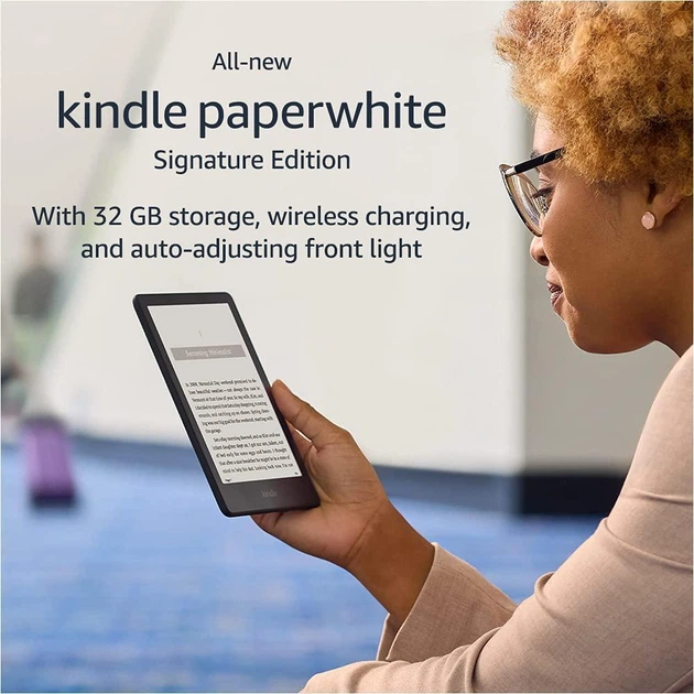 Электронная книга Amazon Kindle Paperwhite Signature Edition 32GB 11th Generation Refurbished Grade B с теплой подсветкой (Black) - изображение 4