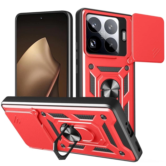 Чехол Fiji Camera Defence для Xiaomi 17T бампер с защитой камеры и подставкой Red - Фото 1 Чехол Fiji Camera Defence для Xiaomi 17T бампер с защитой камеры и подставкой Red - изображение 1