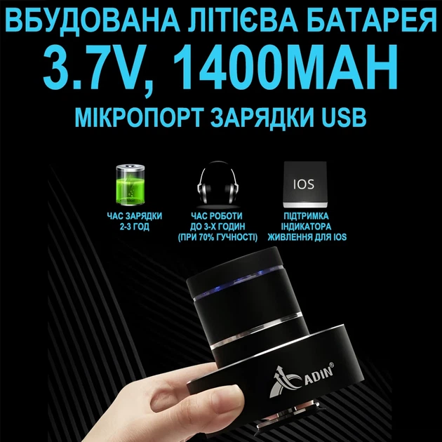 Виброколонка Adin S9WIFI 42 Вт Bluetooth 5.1 Wi-Fi черная - Фото 4 Виброколонка Adin S9WIFI 42 Вт Bluetooth 5.1 Wi-Fi черная - изображение 4