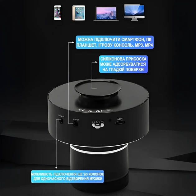 Виброколонка Adin S9WIFI 42 Вт Bluetooth 5.1 Wi-Fi черная - Фото 7 Виброколонка Adin S9WIFI 42 Вт Bluetooth 5.1 Wi-Fi черная - изображение 7
