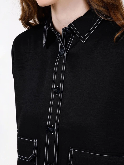Рубашка женская Colin's CL1072495BLK M-L Black (8684112491196) - Фото 4 Рубашка женская Colin's CL1072495BLK M-L Black (8684112491196) - изображение 4