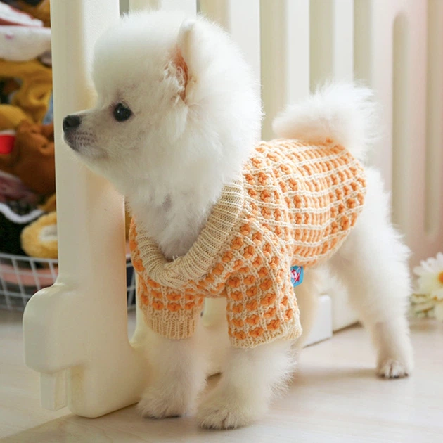 Свитер для собак PetCircle широкая безжевая вязка, оранжевый L Petcircle Summer 000354949 - Фото 4 Свитер для собак PetCircle широкая безжевая вязка, оранжевый L Petcircle Summer 000354949 - изображение 4