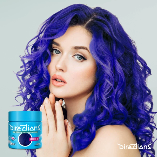 Neon Blue, тимчасова синя фарба для волосся від Directions - Фото 2 Neon Blue, тимчасова синя фарба для волосся від Directions - изображение 2