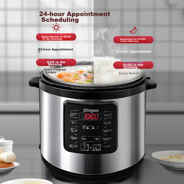 Промышленная электрическая скороварка CHIGO A07D130V-160 большой емкости для столовых и ресторанов - Фото 8 Промышленная электрическая скороварка CHIGO A07D130V-160 большой емкости для столовых и ресторанов - изображение 8