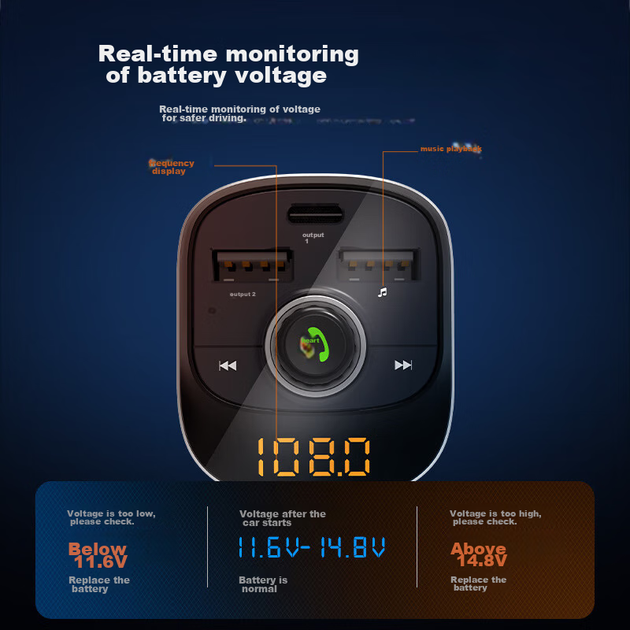 FM-трансмітер Philips 4002 автомобільний Bluetooth з MP3 та зарядкою - зображення 10