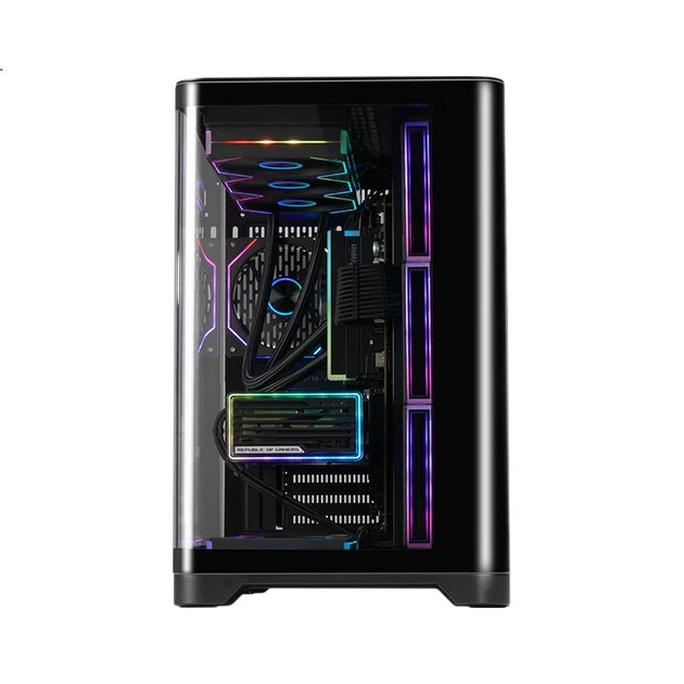 Корпус Wanjia Tianmu PLUS ATX черный с изогнутым закаленным стеклом, 10 мест под вентиляторы, СЖО 360 мм - Фото 3 Корпус Wanjia Tianmu PLUS ATX черный с изогнутым закаленным стеклом, 10 мест под вентиляторы, СЖО 360 мм - изображение 3