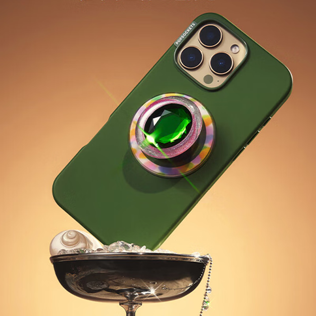 Держатель PopSockets Bubble Pop выдвижной с кольцом, Pine Forest - изображение 5